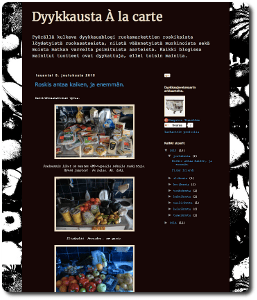Kuvakaappaus Dyykkausta À la carte -blogista.
