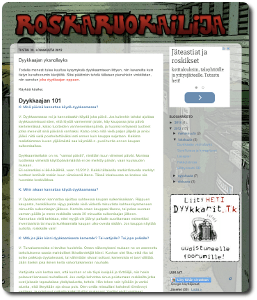 Kuvakaappaus Roskaruokailija-blogista.